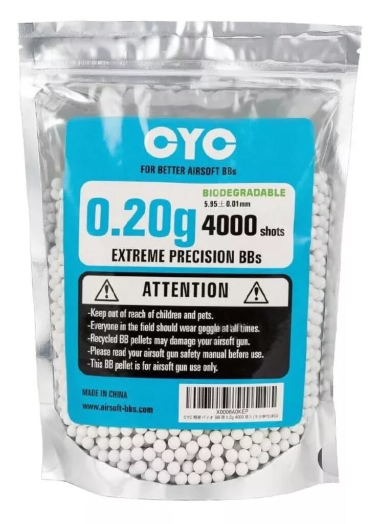 Balines de airsoft (BBS) CYC ×4.000 uds (.20g) (6MM)