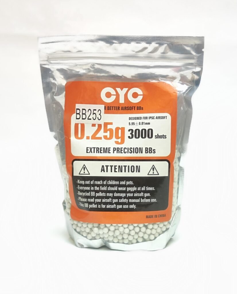 Balines de airsoft CYC BBS ×3.000uds (.25g) (6MM)