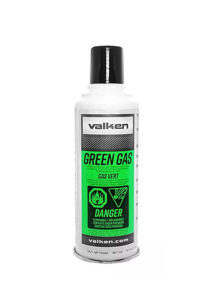 Lata de Green Gas VALKEN para airsoft (8oz/237ml)