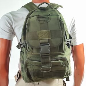 Morral táctico porta casco 50 lt verde