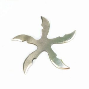 Shuriken ninja con 5 puntas en acero cromado BF816