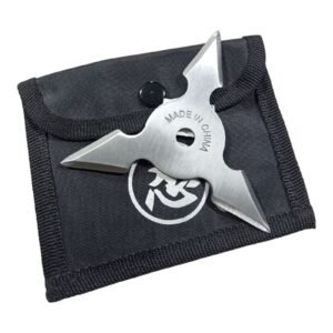 Shuriken ninja con 5 puntas en acero cromado BF818