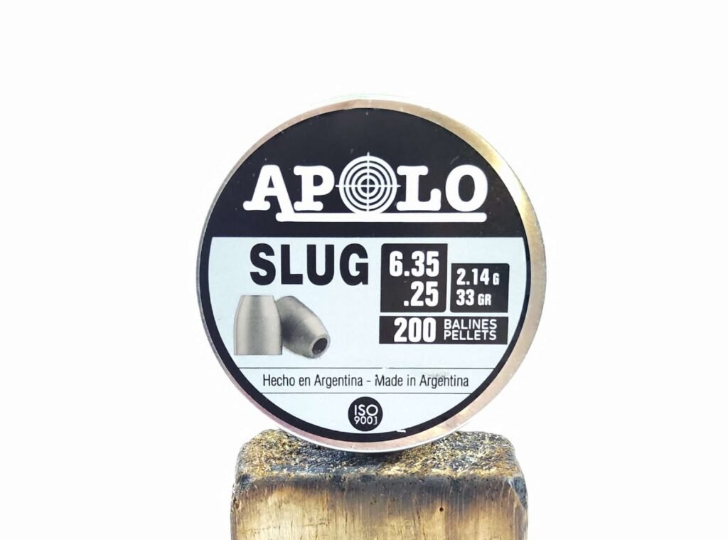 Lata de diabolos APOLO SLUG x200 uds (2.14g/33gr) (6.35mm)