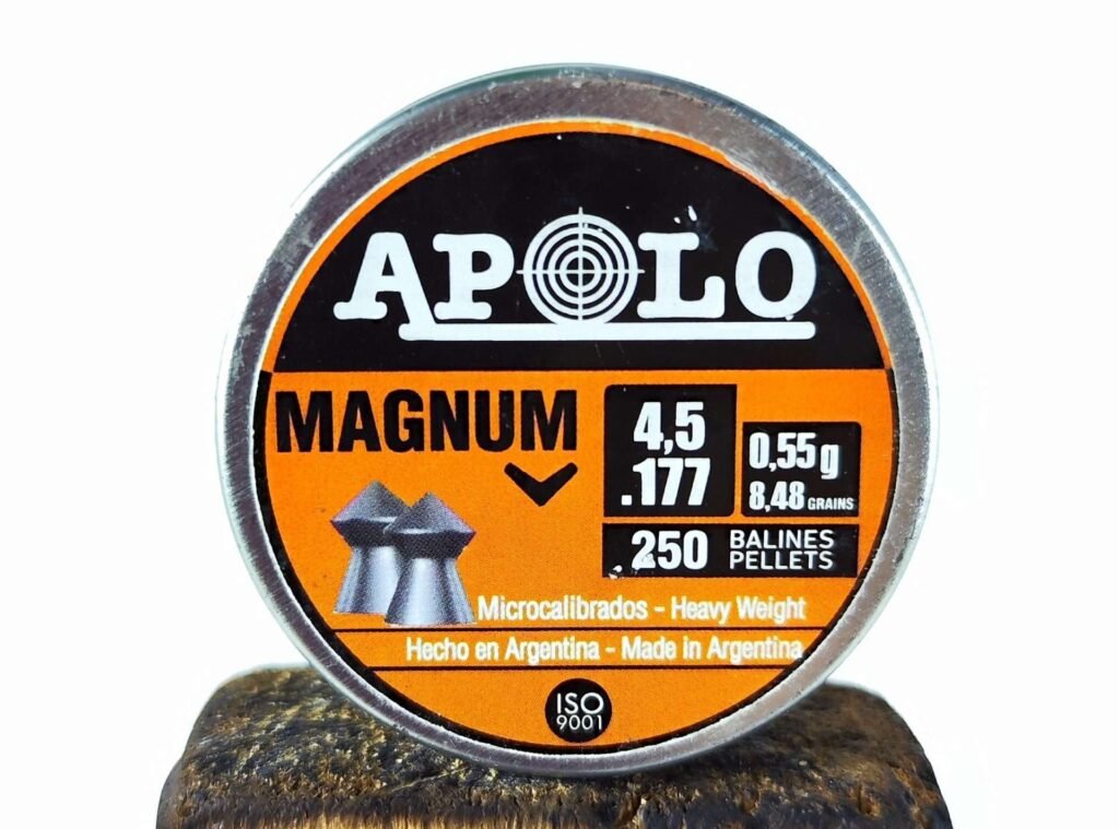 Lata de diabolos APOLO MAGNUM X250 uds(0.55g/8.48gr)( 4.5mm)