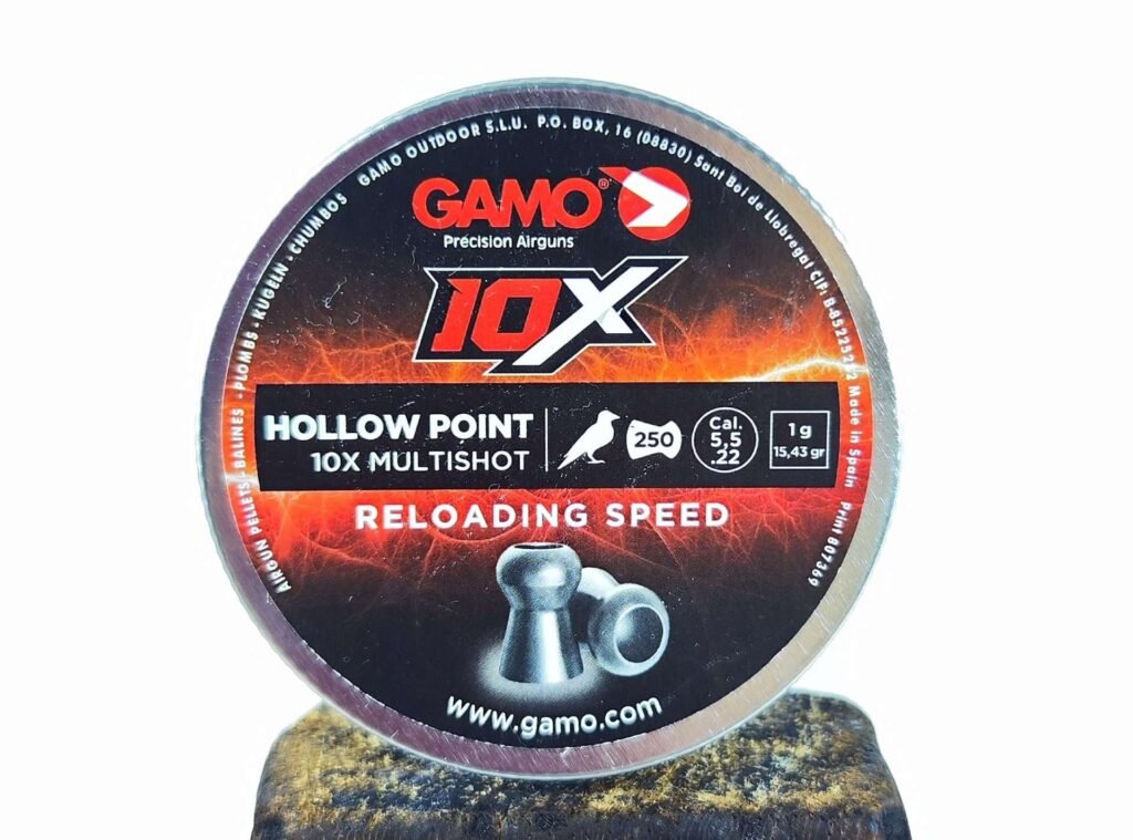 Lata de Diabolos GAMO 10X HOLLOW POINT X250 uds (1g/15.43gr)(5.5mm)