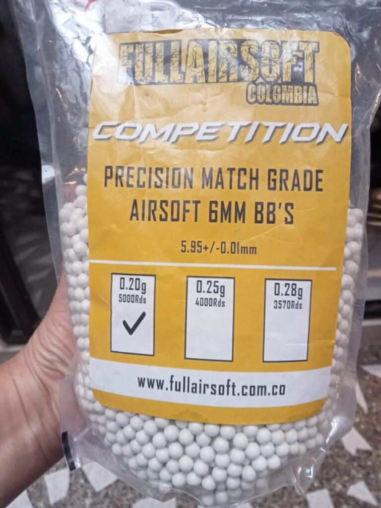 Balines de airsoft (BBS) COMPETITION Full AIRSOFT 0.20G X5000 uds (6mm