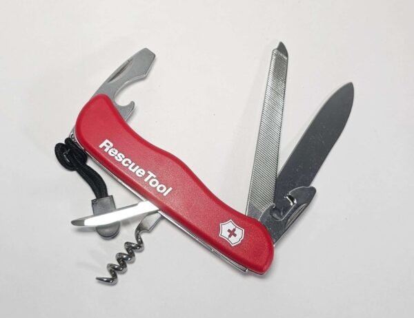 NAVAJA MULTIFUNCIONAL RESCUE TOOL ROJA