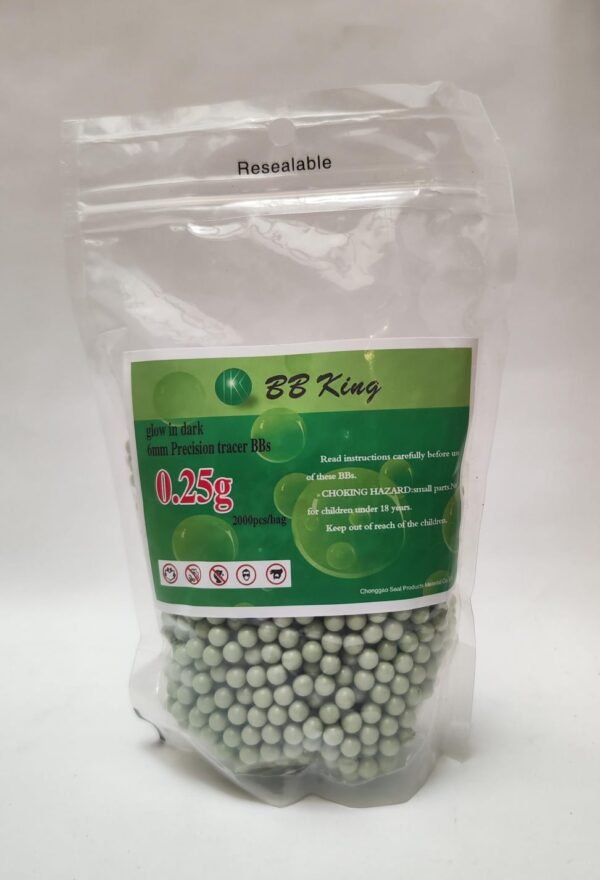 Balines de airsoft  tracer (BBS)×2.000 BB KING .25 (6MM)