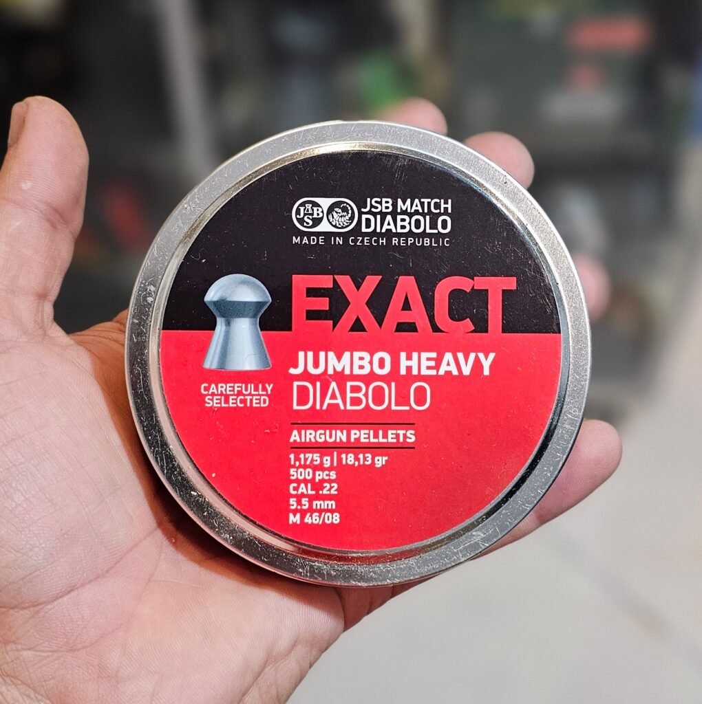 Lata de diabolos JSB EXACT JUMBO HEAVY X500 uds (1.17g/18.13gr )(5.5mm)