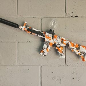 Pistola Hidrogel/Gelblaster MP9 Naranja – Gris