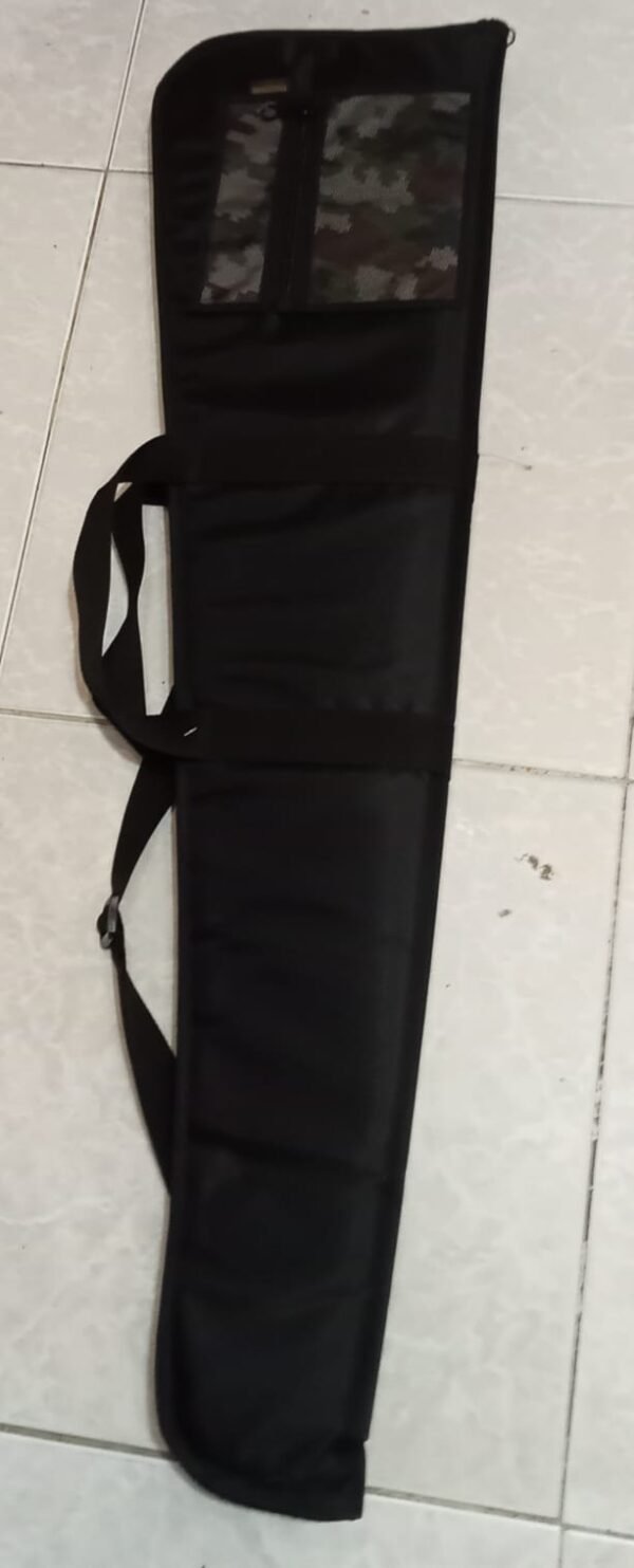 Estuche de lona negro con bolsillo pixelado verde para rifle (100cm) (UNICO)