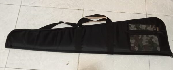 Estuche de lona negro con bolsillo pixelado verde para rifle (100cm) (UNICO)