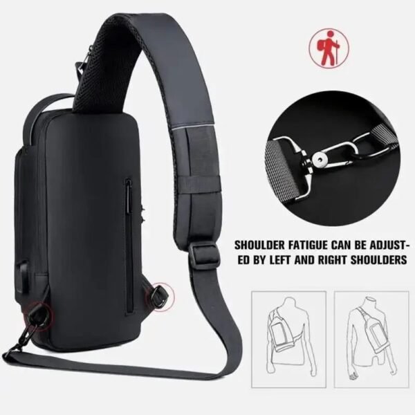 Bolso/canguro/pechera multiusos antirrobo – Manos libres negro