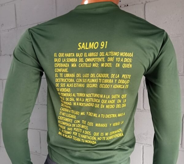 Camibuzo verde salmo 91 (Talla S)