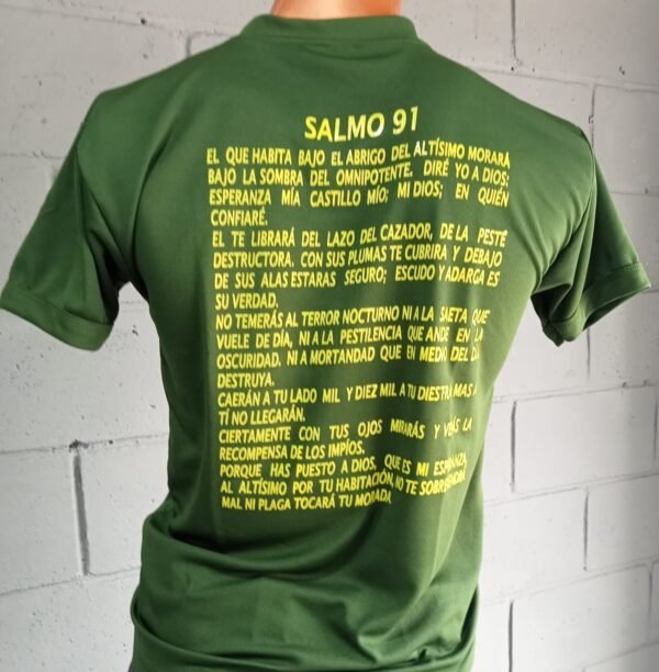 Camiseta verde salmo 91 (Talla XL)