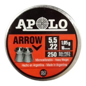 Lata de diabolos APOLO ARROW X250 uds(1.05g/16.gr)( 5.5mm)