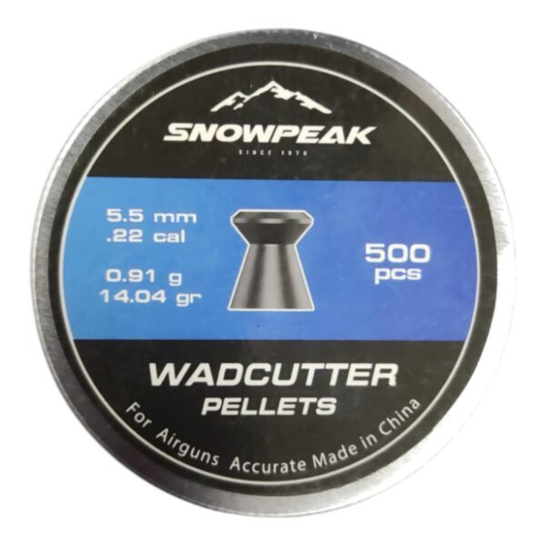 Lata de Diabolos SNOWPEAK WADCUTTER PELLETS X500 uds (0.91g/14.04gr)(5.5mm)