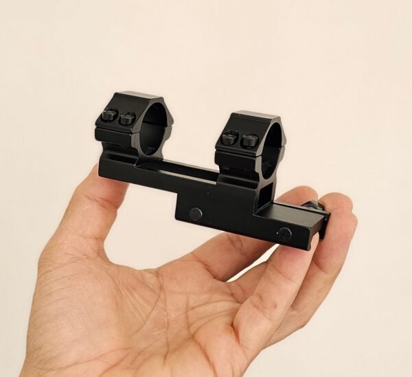 BASE MONOBLOQUE FIJA PARA MIRA TELESCOPICA RIEL PICATINNY Y ORIFICIOS DE 25,4MM