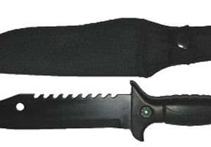 Cuchillo/Puñal con Brujula y Rompe vidrio incluye Estuche de lona