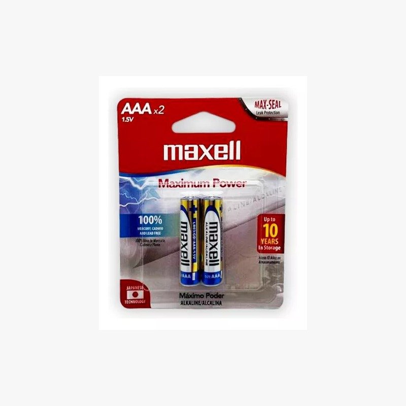 BATERIA/PILA  ALCALINA AAAX2 1.5V MAXELL