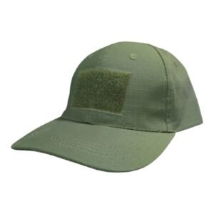 Gorra tela galleta verde – con velgro atras y adelante