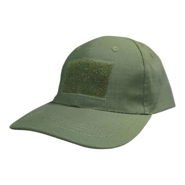 Gorra tela galleta verde – con velgro atras y adelante