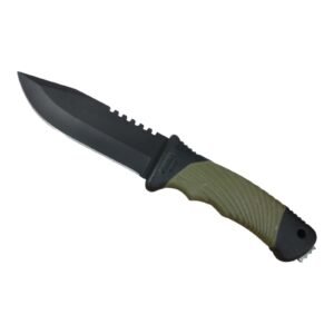 Cuchillo/Puñal Mango verde, con estuche en pasta (1658D)