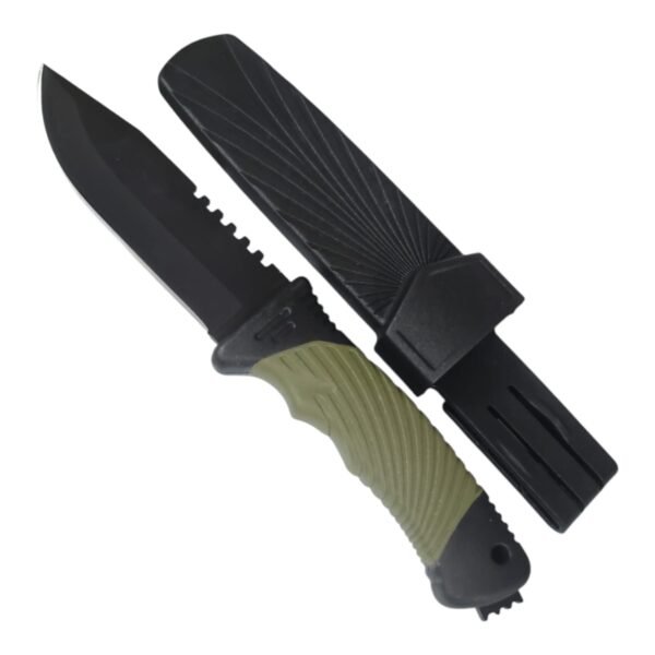 Cuchillo/Puñal Mango verde, con estuche en pasta (1658D)