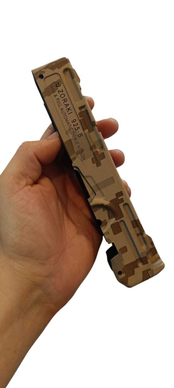 CORREDERA PISTOLA DE FOGUEO ZORAKI 925-B NEGRA  CAMUFLADA