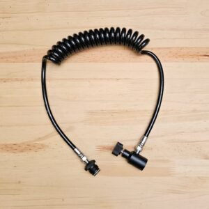 MANGUERA ELASTICA PARA LLENADO PAINTBALL ACOPLE ON/OFF PARA PAINTBAL