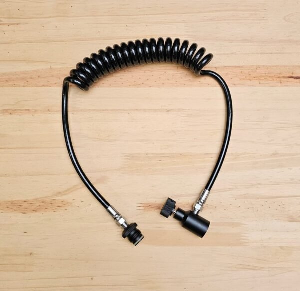 MANGUERA ELASTICA PARA LLENADO PAINTBALL ACOPLE ON/OFF PARA PAINTBAL