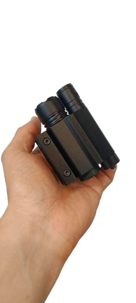 Mira laser con linterna rayo verde para rifle y pistola