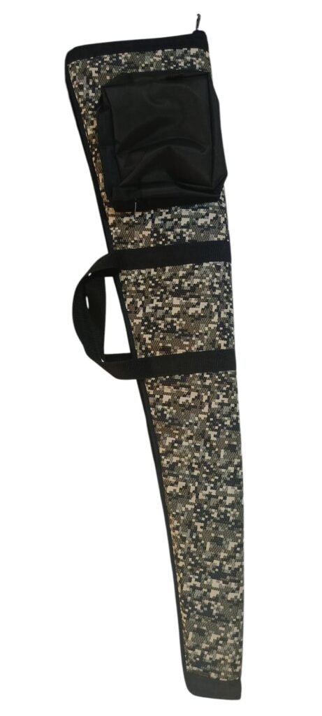 ESTUCHE DE LONA NEGRO CON 1 BOLSILLO AMPLIO PIXELADO (120CM)