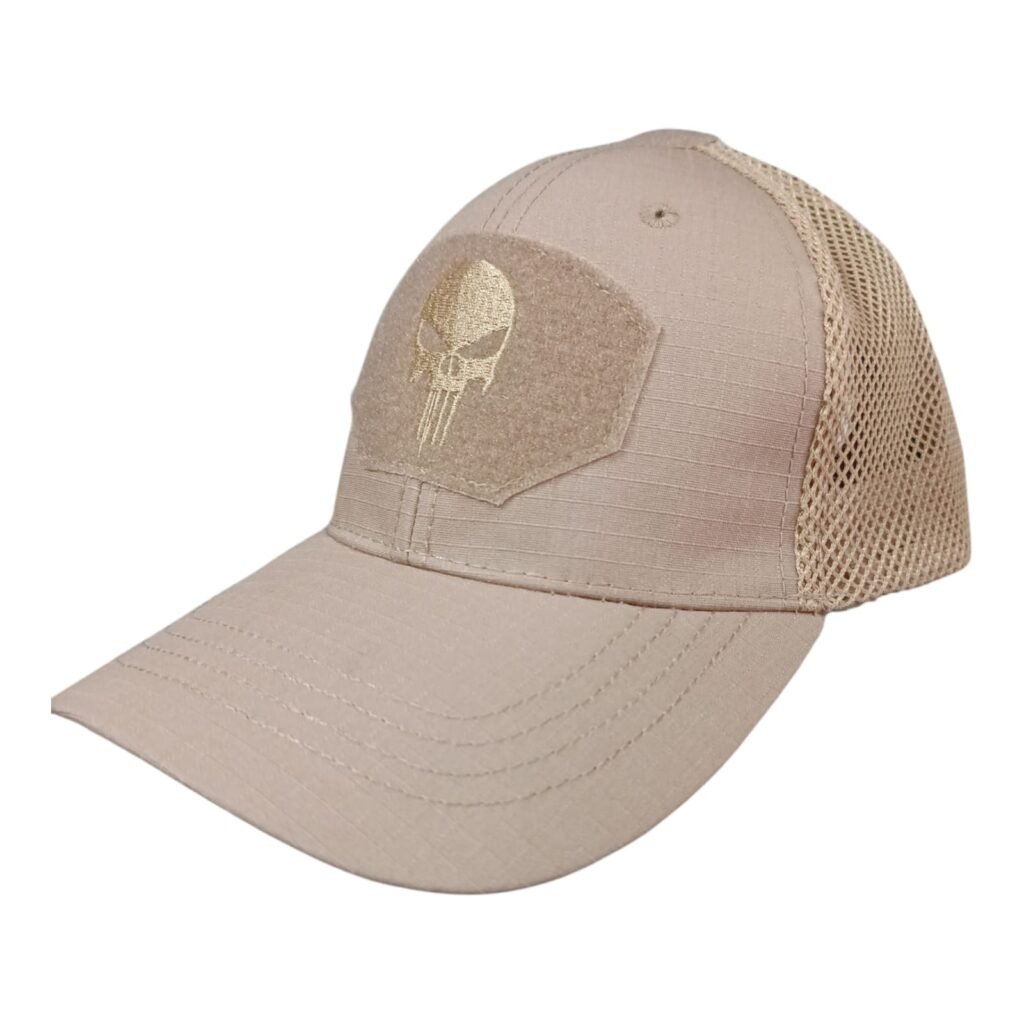 Gorra Color Arena con Calavera y Malla