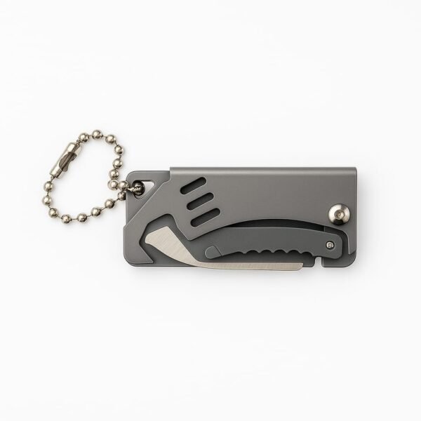 Navaja de Bolsillo Plegable gris con Llavero-83mm