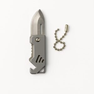 Navaja de Bolsillo Plegable gris con Llavero-83mm
