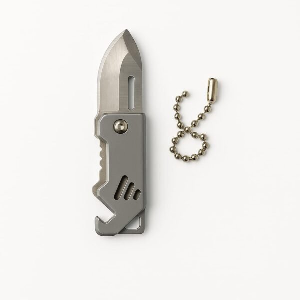 Navaja de Bolsillo Plegable gris con Llavero-83mm
