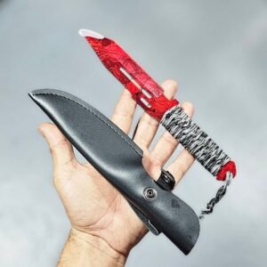 Cuchillo Rojo con Cordel y Estuche