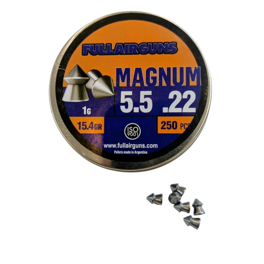 Lata de diabolos FULLAIRGUNS MAGNUM X250 uds(1g/15.4gr)( 5.5mm)
