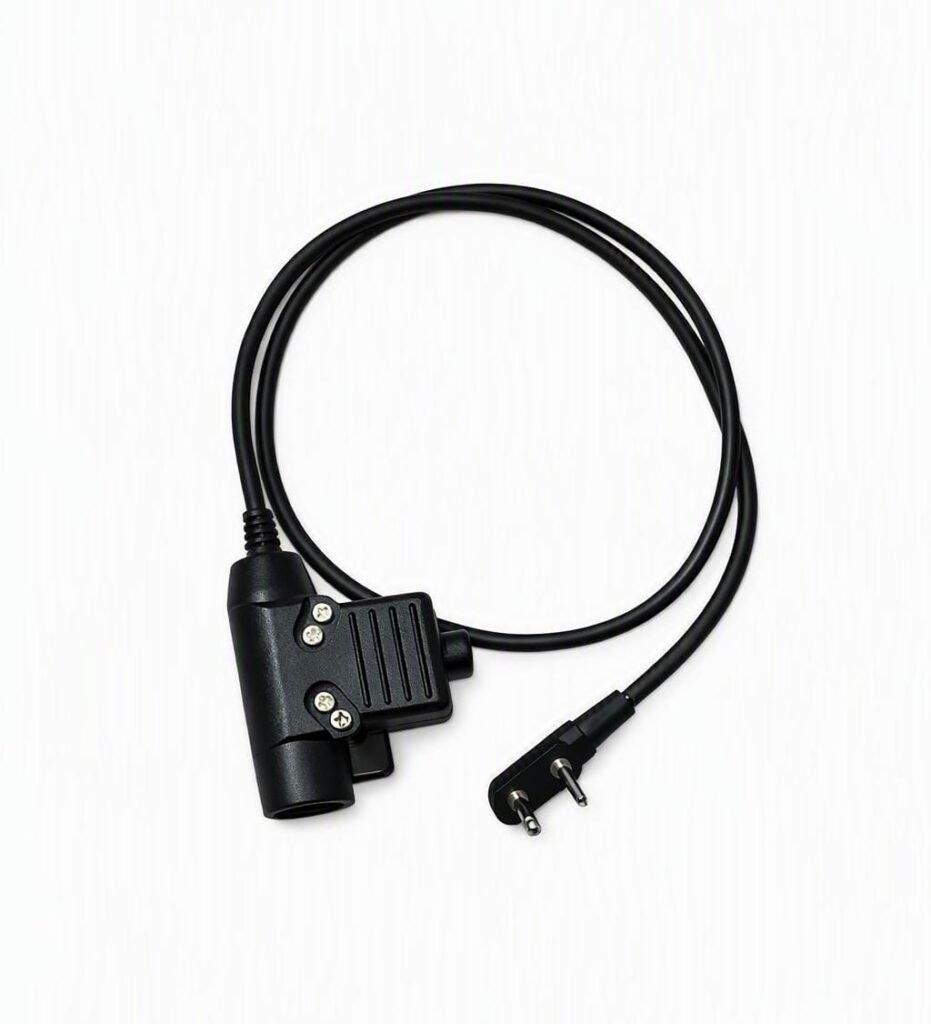 Adaptador táctico PTT (Push-to-Talk) modelo U94 para walkie-talkies.
