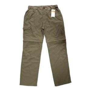 Pantalon Verde con Cremallera en Rodilla para transformarse en Bermuda (Talla XL)